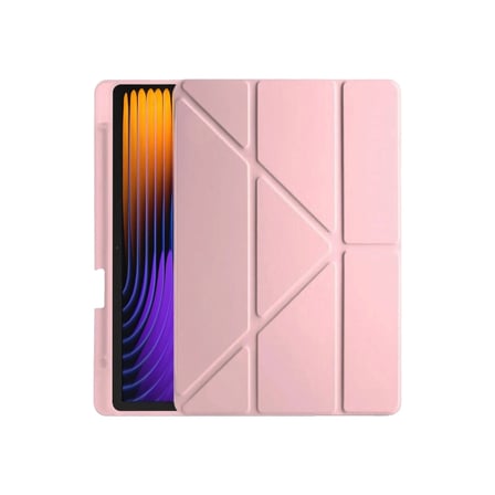 xiaomi pad 7 pro kılıf kalemlikli mars tablet kılıfı - rose gold