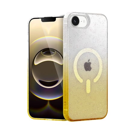 Apple Uyumlu İphone 16e Pummel Shiny Magsafe Kapak - Gold