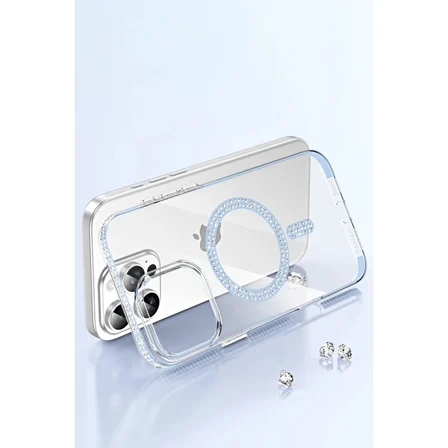 Joko Apple İphone 14 Move Taşlı Magsafe Kapak - Mavi