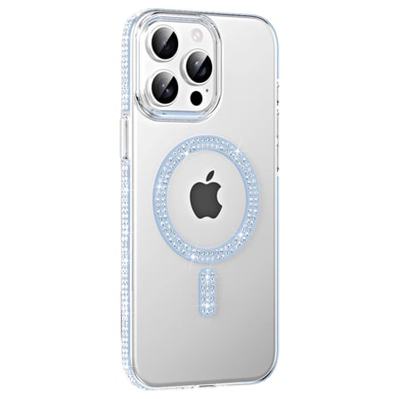 Joko Apple İphone 15 Pro Move Taşlı Magsafe Kapak - Mavi