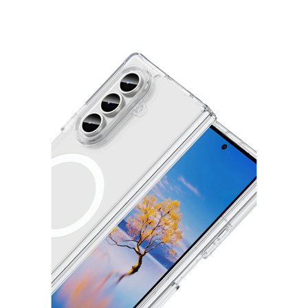 Samsung Galaxy Z Fold 7 Kılıf Magneticsafe Şeffaf Silikon - Şeffaf