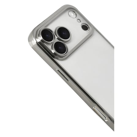Apple İphone 17 Pro Max Razer Lensli Silikon - Gümüş