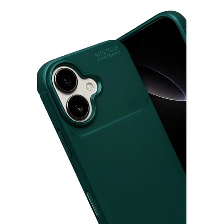 Apple İ̇Phone 17 Auto Focus Karbon Kapak - Koyu Yeşil