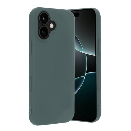 Apple İphone 17 Nano İçi Kadife Silikon - Koyu Yeşil