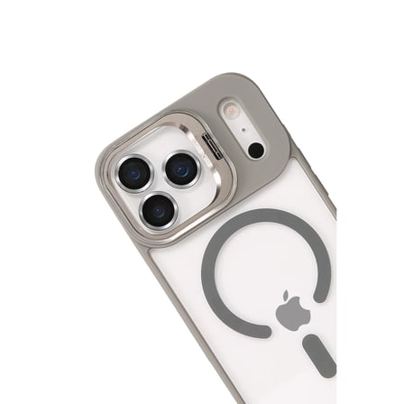 Joko Apple İphone 17 Pro Remim Lensli Magsafe Standlı Kapak - Titan Gri