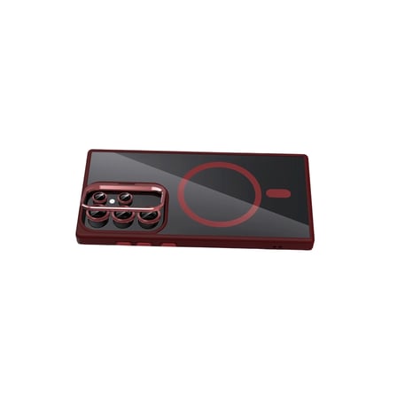 Joko Samsung Galaxy S24 Ultra Remim Lensli Magsafe Standlı Kapak - Bordo