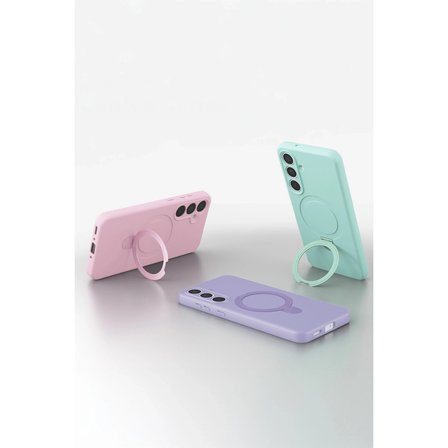 Samsung Uyumlu Galaxy S24 Fe Regal Magsafe Standlı Kapak - Su Yeşili