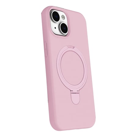Apple Uyumlu İphone 15 Plus Regal Magsafe Standlı Kapak - Açık Pembe