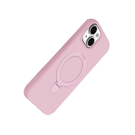 Apple Uyumlu İphone 15 Plus Regal Magsafe Standlı Kapak - Açık Pembe