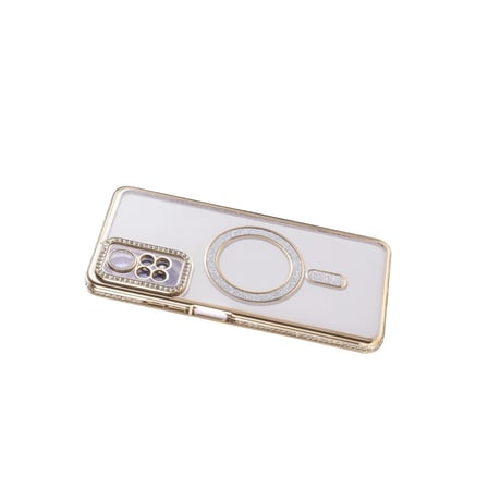 Xiaomi Redmi Note 12 Pro 4g Joke Simli Magneticsafe Kılıf - Gold
