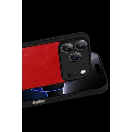 Apple İphone 17 Pro Aras Deri Kapak - Kırmızı