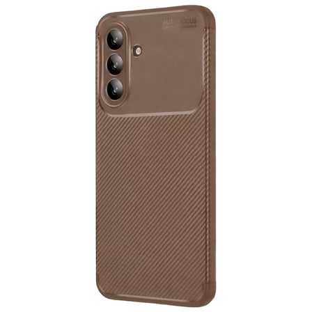 Samsung Galaxy A57 5g Auto Focus Karbon Kapak - Kahverengi