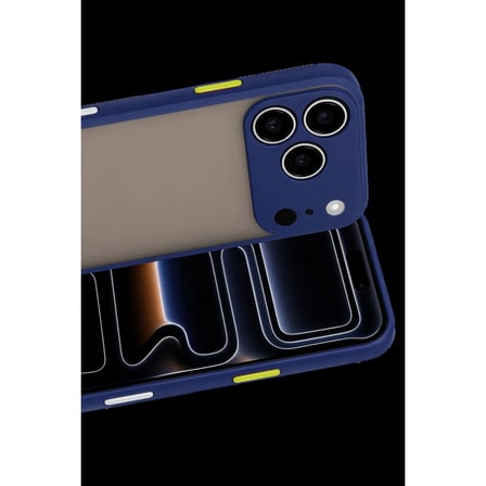 Apple İphone 17 Pro Max Kılıf Montreal Silikon Kapak - Lacivert
