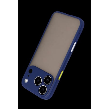 Apple İphone 17 Pro Max Kılıf Montreal Silikon Kapak - Lacivert