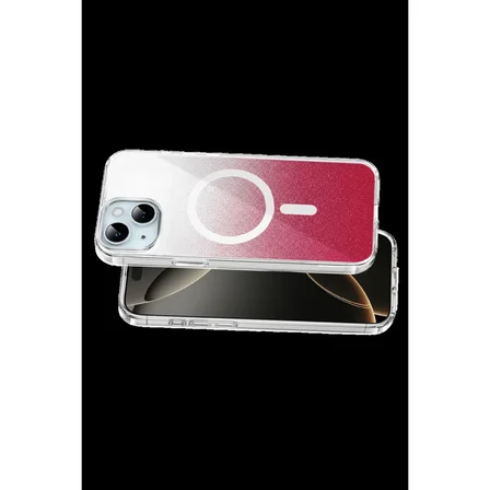 Onegif Apple İphone 15 Sora Simli Magsafe Kapak - Kırmızı