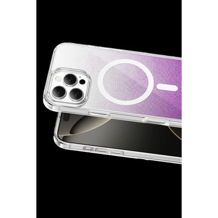 Onegif Apple İphone 16 Pro Max Sora Simli Magsafe Kapak - Mor