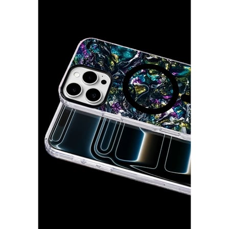 Onegif Apple İphone 16 Pro Max Mila Dalgalı Magsafe Kapak - Lacivert