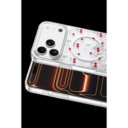 Onegif Apple İphone 17 Pro Misk Simli Magsafe Kapak - Desen 5