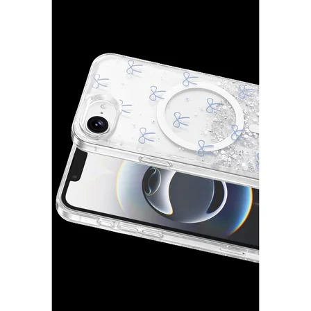Onegif Apple İphone 17e Misk Simli Magsafe Kapak - Desen 3