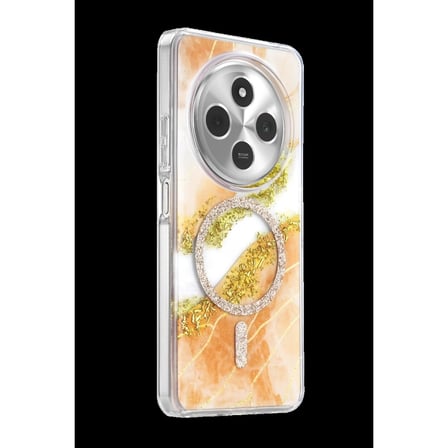 Onegif Xiaomi Redmi 14c Lotus Simli Magsafe Kapak - Yeşil