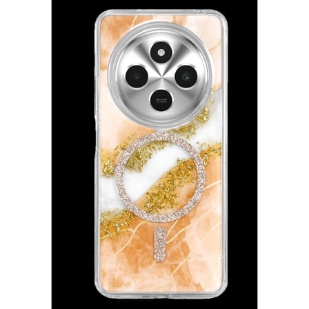 Onegif Xiaomi Redmi 14c Lotus Simli Magsafe Kapak - Yeşil