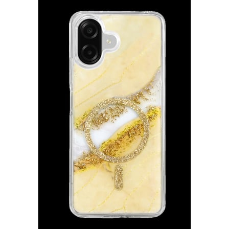 Onegif Samsung Galaxy A07 4g Lotus Simli Magsafe Kapak - Gümüş