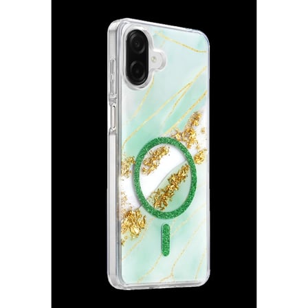 Onegif Samsung Galaxy A07 4g Lotus Simli Magsafe Kapak - Yeşil