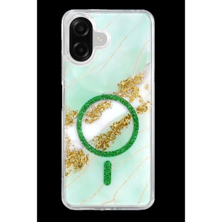 Onegif Samsung Galaxy A07 4g Lotus Simli Magsafe Kapak - Yeşil