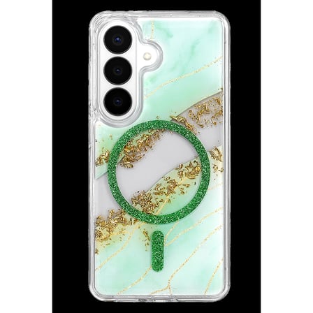 Onegif Samsung Galaxy S26 Lotus Simli Magsafe Kapak - Yeşil
