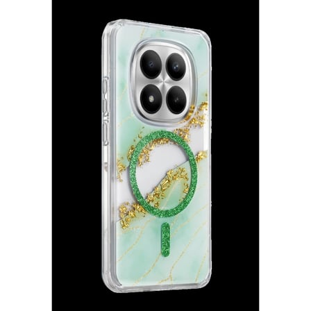 Onegif Xiaomi Redmi Note 15 Pro 4g Lotus Simli Magsafe Kapak - Yeşil