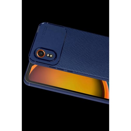 samsung galaxy xcover 7 kılıf auto focus karbon kapak - lacivert