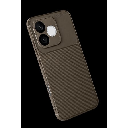 Huawei Honor 600 Lite Auto Focus Karbon Kapak - Kahverengi