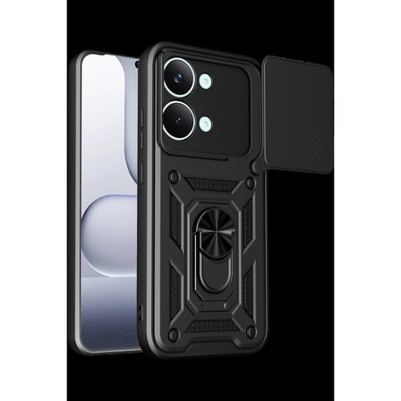 Xiaomi Poco X8 Pro Max Pars Lens Yüzüklü Silikon - Siyah