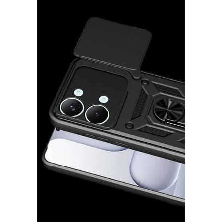 Xiaomi Poco X8 Pro Max Pars Lens Yüzüklü Silikon - Siyah