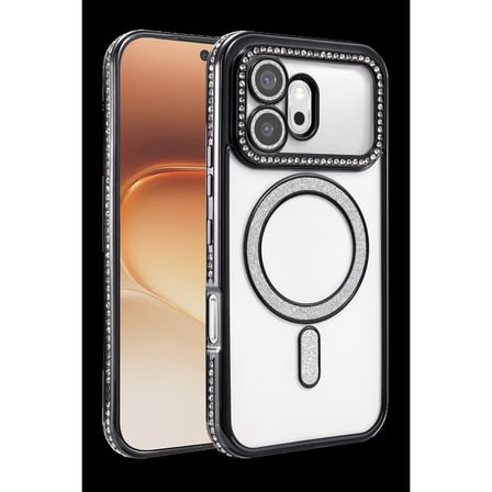 Huawei Honor 600 Joke Simli Magneticsafe Kılıf - Siyah