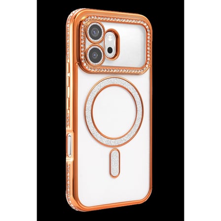 Huawei Honor 600 Joke Simli Magneticsafe Kılıf - Turuncu