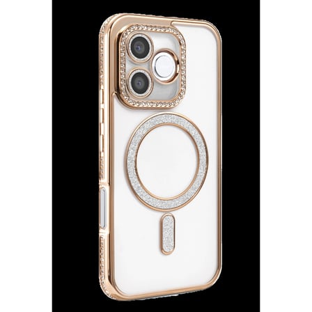 Huawei Honor 600 Lite Joke Simli Magneticsafe Kılıf - Gold
