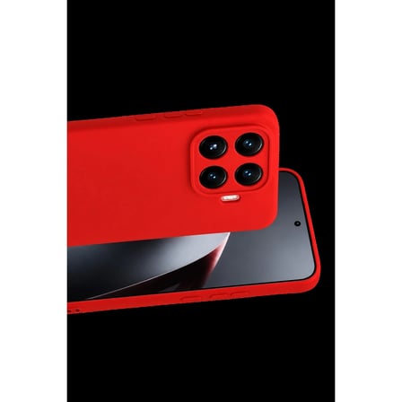 Xiaomi Mi 17t Nano İçi Kadife Silikon - Kırmızı