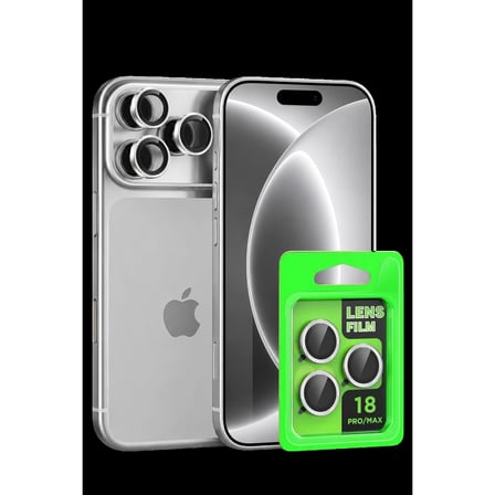 Newface Apple İphone 18 Pro Raze Metal Kamera Lens - Gümüş