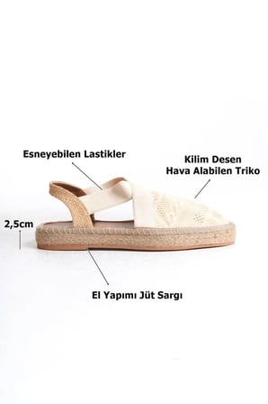 Kadın Bej Espadril Ayakkabı TR19MY01C