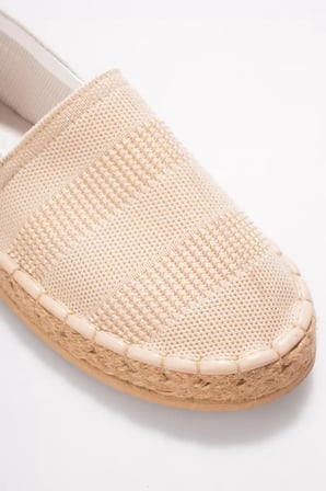 Kadın Bej Triko Jüt Sargı El Yapımı Espadril TR44MY01C