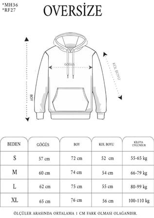 Erkek Nakışlı Kapüşonlu Oversize 3 İplik Pamuklu SweatShirt Hoodie - Füme