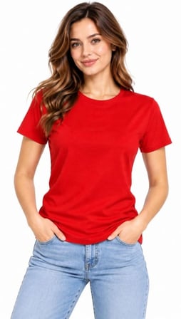 Kadın Basic Tişört Bisiklet Yaka Kısa Kol Günlük Yazlık Slim fit T-Shirt