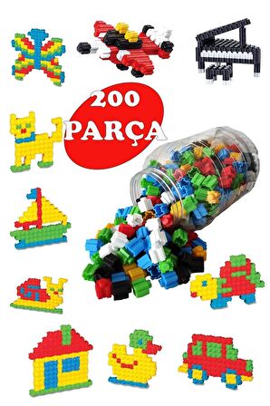 Tiktak Bloklar 200 Parça 6 Renk Eğitici Ve Çıt Çıt Oyuncak Eğitici Tik Tak Bloklar Lego Tiktak