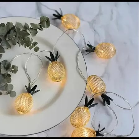 2 Metre 10 LED Pilli 2 Kademeli Ananas Led Işık