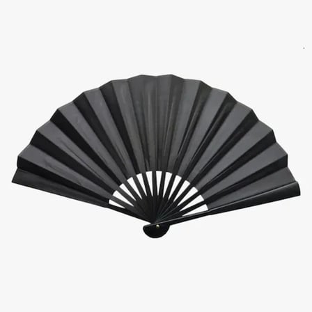 Plastik Kumaş Yelpaze 12'li Siyah