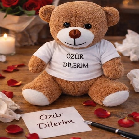 Toptan Özür Dilerim Tişörtlü Oyuncak Ayıcık