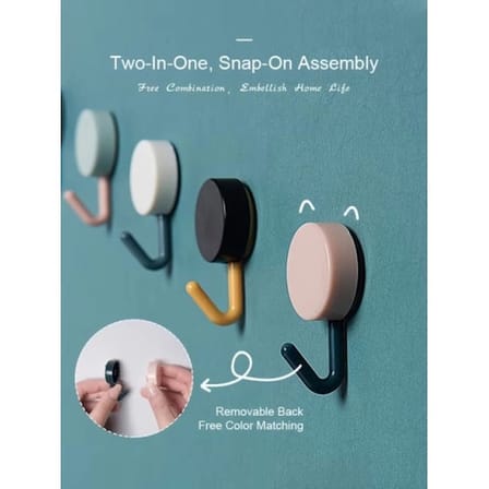 Kendinden Yapışkanlı Renkli Duvar Askısı (10LU SET)