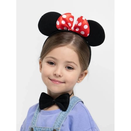 Minnie Mouse Kostüm Seti Taç Kuyruk Papyon Gösteri Seti