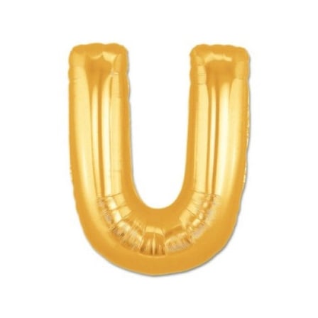 U Harf Folyo Balon Altın Renk 40 inç
